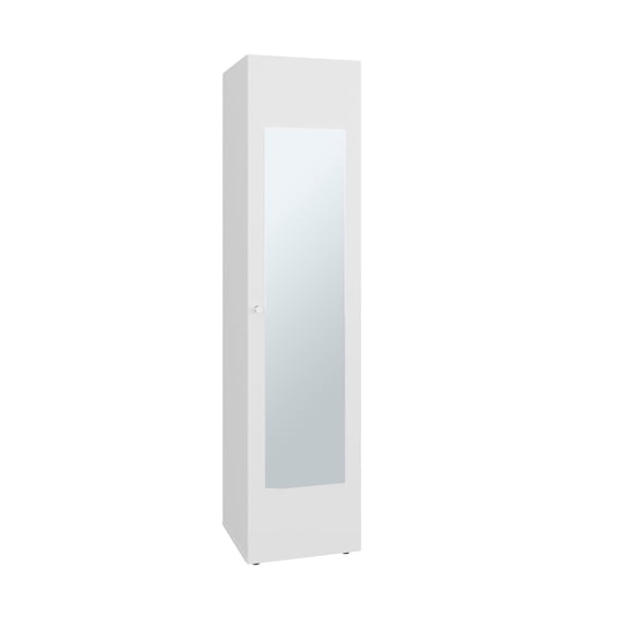 Home Linen Freestanding Tall Cabinet with Single Door, One Mirror and 4 shelves