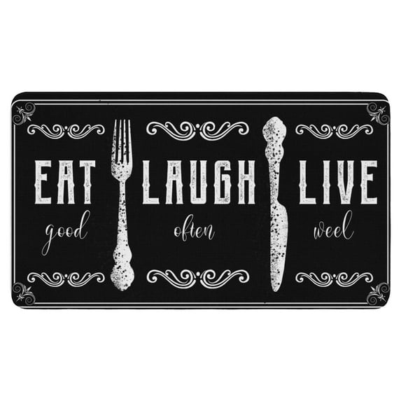 Home Live Kitchen Spoon Doormat,Non Slip Durable Welcome Mat Decorations Floor Door Mats for Indoor Outdoor Bathroom