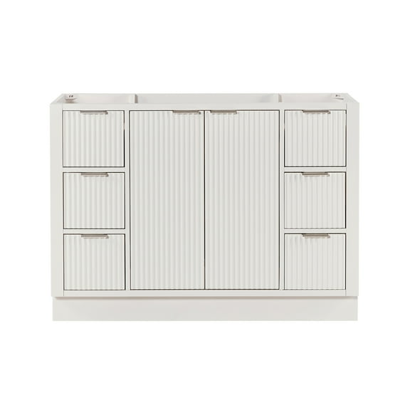 ARIEL Milan 48 Inch Single Sink Base Cabinet in Warm White