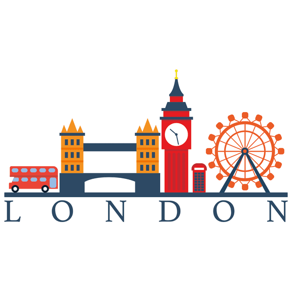 Home Living Room 20" x 37" Famous Landmarks Removable Wall Sticker Decoration LONDON Lettering Art Design Historical Buildings Structures Statues Adhesive Vinyl Wall Decal