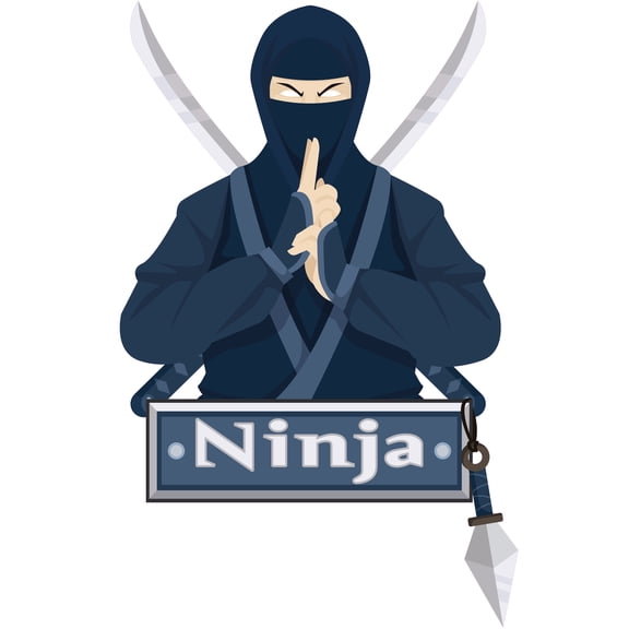 Home Living Room Art 10" x 20" Ninjutsu Hand Sign Vinyl Wall DÃ©cor Shinobi Samurai Meditation Shuriken Weapon Design Removable Kids Bedroom Ninja Lettering Art Wall Decal Sticker