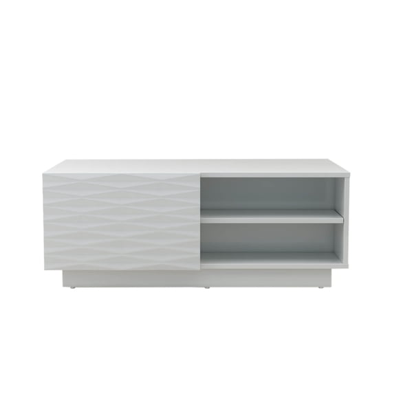 Home Living Room Modern Contemporary Hinwil Manufactured Wood Coffee Table - White