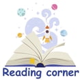 thumbnail image 1 of Home Living Room Vinyl 28" x 28" Open Book Rocket Ship Outer Space Travel Scene Decoration Planets & Reading Corner Lettering Art Design Kids Bedroom Wall Decal Sticker, 1 of 4