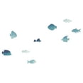 thumbnail image 1 of Home Living Room Vinyl Ocean Sea Fishes Animals Multicolored DÃ©cor Watercolor Art Design Adhesive Wall Decal Sticker - 18" x 30" Kids Bedroom Children's Bathtub Under The Sea Themed Wall Decoration, 1 of 5
