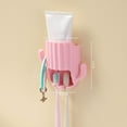 thumbnail image 1 of Home & Living Self-adhesive Bathroom Accessories Drain Shelf Seamless Toothbrush Holder Cactus Hook Shaver Organizer Storage Rack PINK, 1 of 8