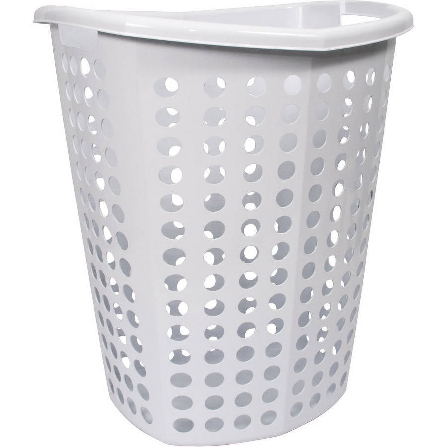 Home Logic 1.7Bu Space Saving DShaper Hamper, White