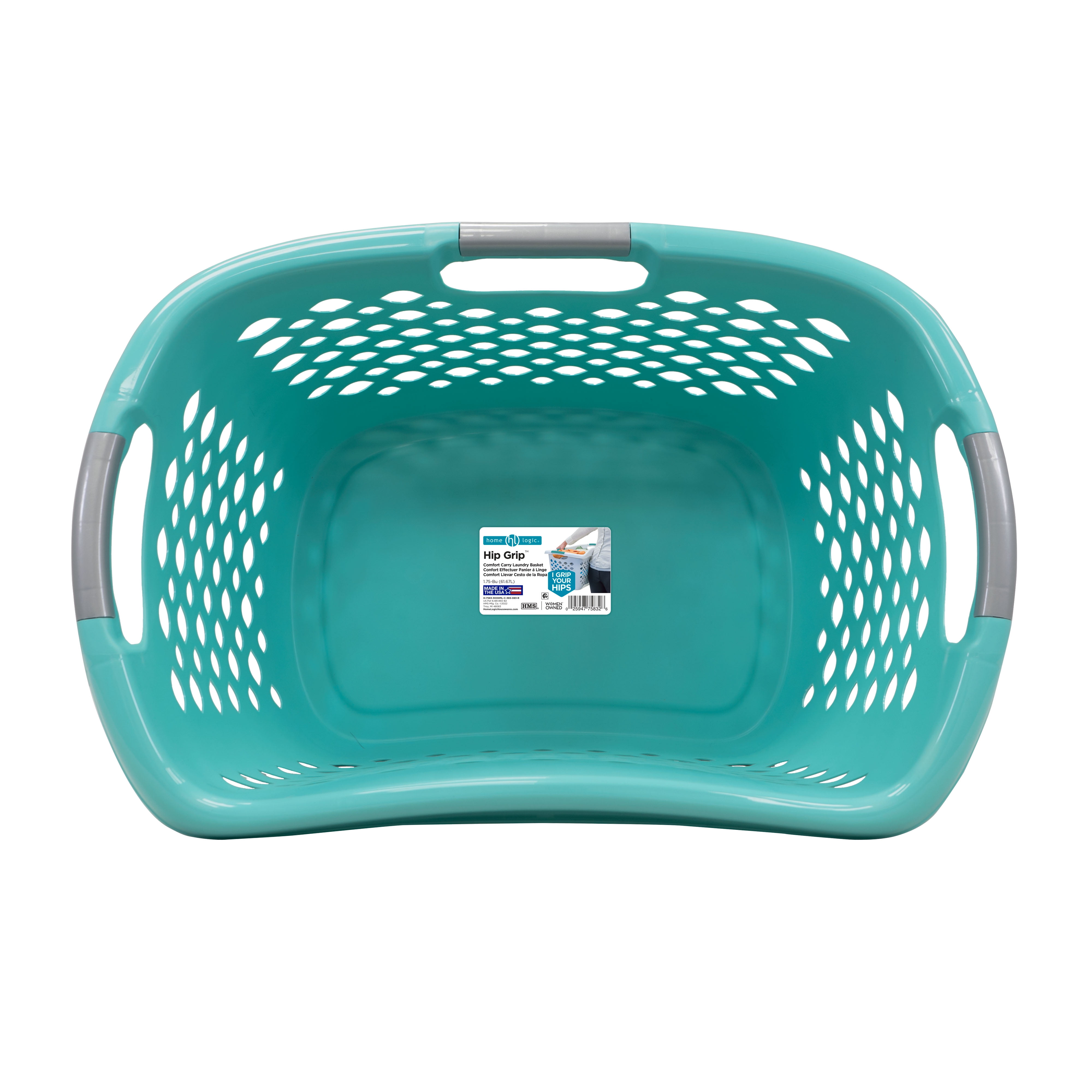 Home Logic 1.8 Bushel Hip Grip Laundry Basket, Mint