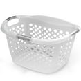 thumbnail image 1 of Home Logic 1.8 Bushel Hip Grip Plastic Laundry Basket, Clear, Adult / Tween, 1 of 10