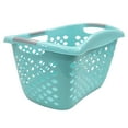 thumbnail image 1 of Home Logic 1.8 Bushel Hip Grip Plastic Laundry Basket, Teal, Adult, 1 of 6