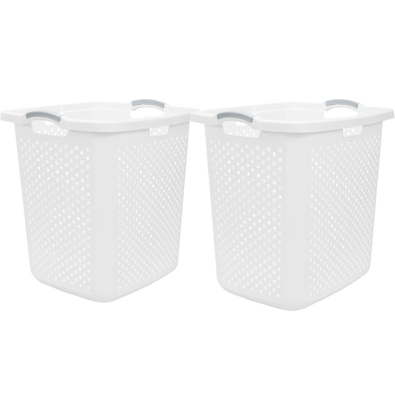 Large High Grade Plastic Laundry Basket With Handles, Hipster Style