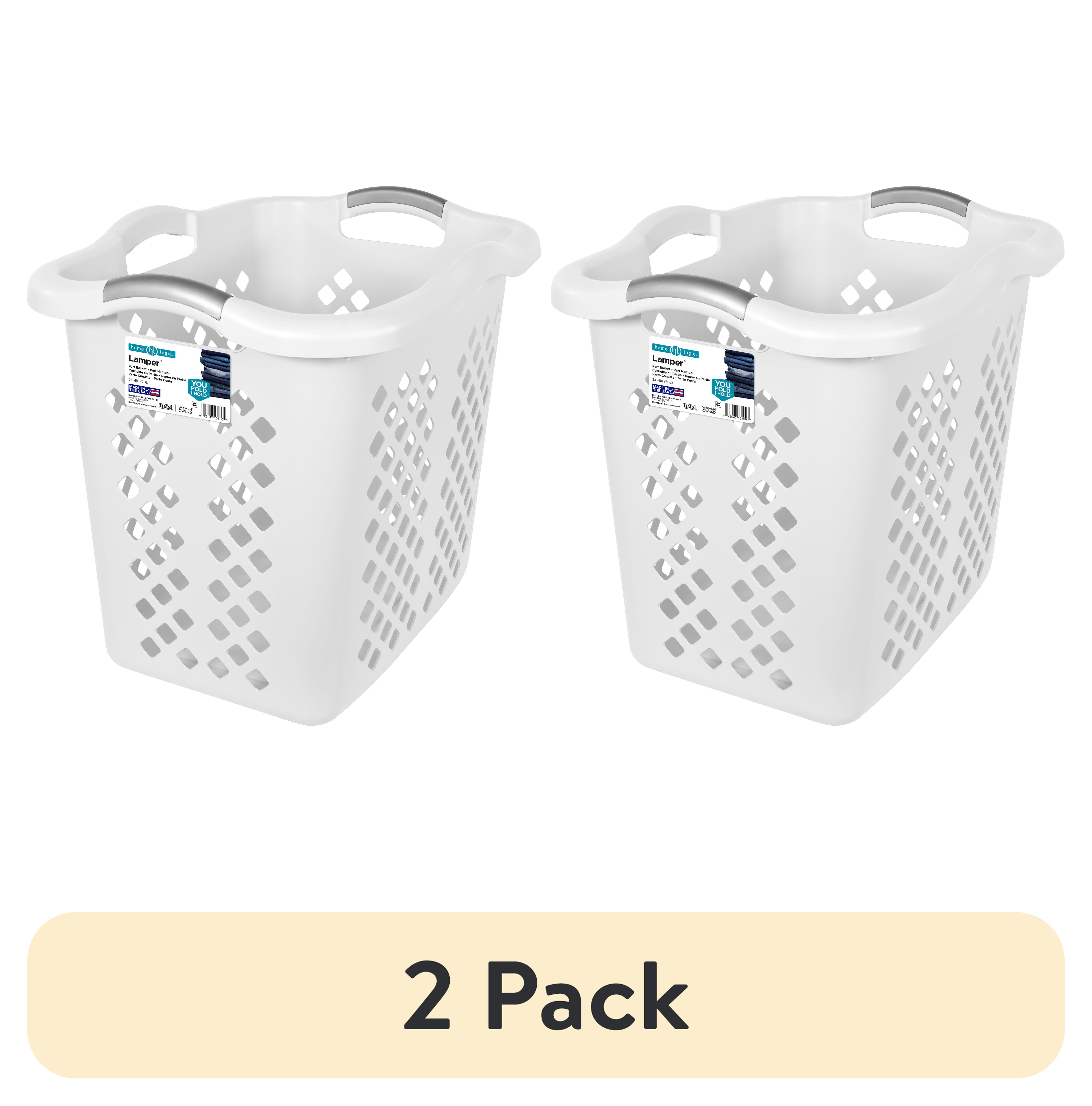 Home Logic 2 Bushel Rolling Laundry Hamper – Space-Saving Design
