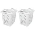Home Logic 2 Bushel Lamper Plastic Laundry Basket with Silver Handles