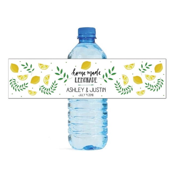 Home Made Lemonade Wedding Water Bottle labels Engagement Party Birthday