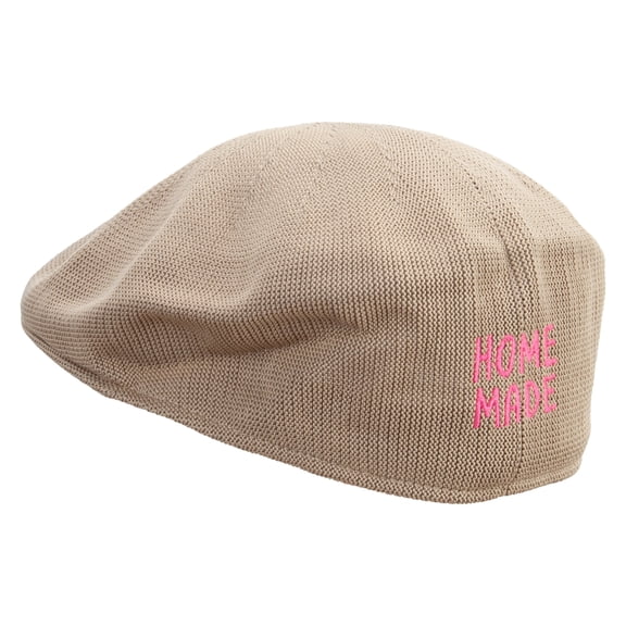 Home Made Text Embroidered Big Size Mesh Ivy Cap - Khaki XL-2XL
