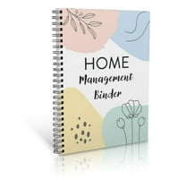 Home Management Binder, Family Household Planner with Dividers, Budget, Meal, Cleaning Schedules, Printable Inserts & Durable Cover Multicolor