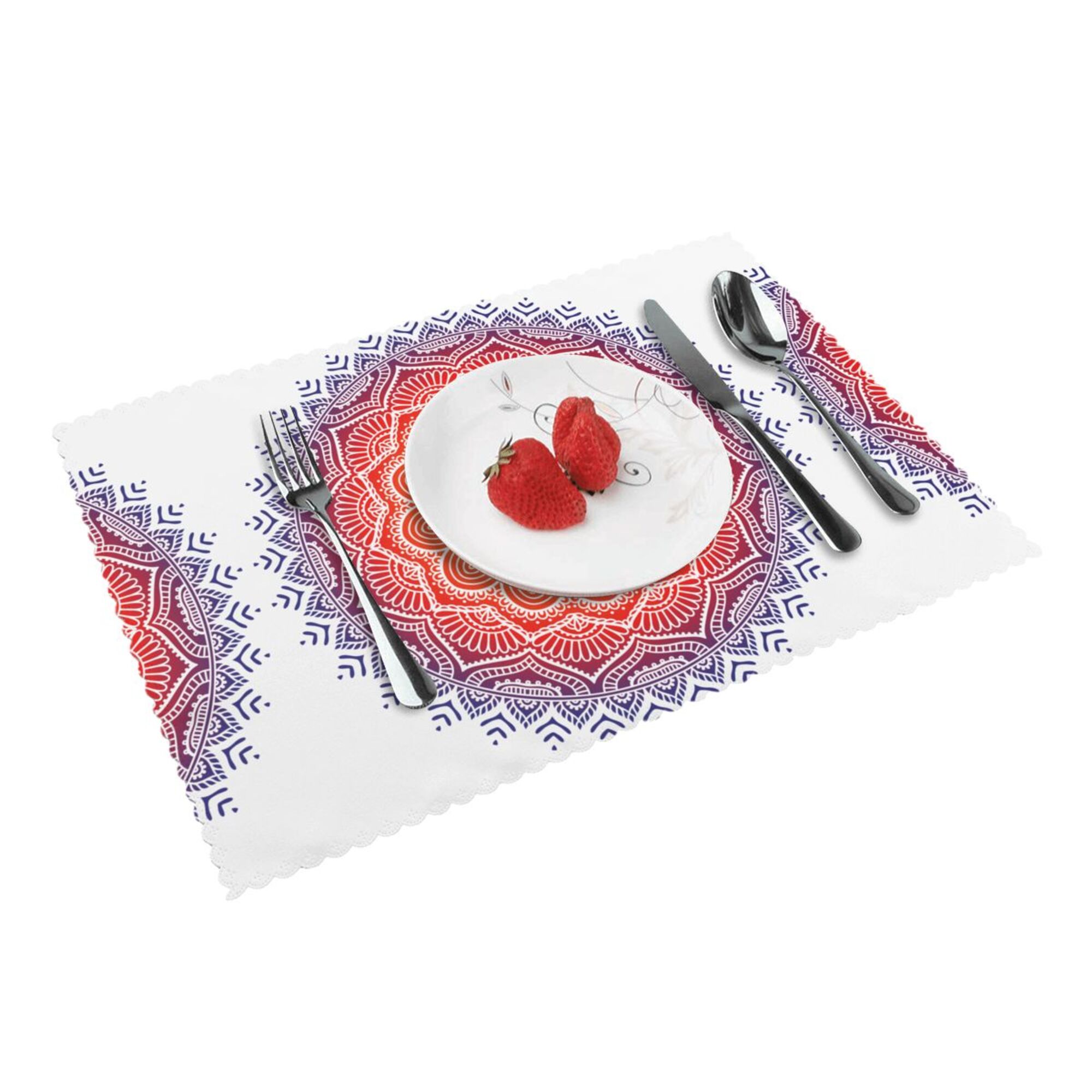 Home Mandala Pattern Placemats Set Of 4 Washable Wipeable Place Mats
