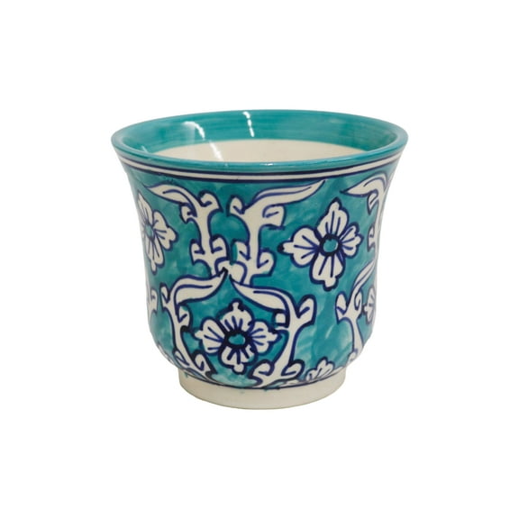 Home&Manor Ceramic Planter Teal