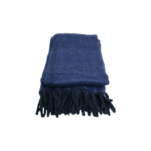Home&Manor Handcrafted 100% Wool Throw Blanket