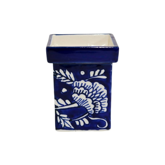 Home&Manor Mini Ceramic Vase Blue/White