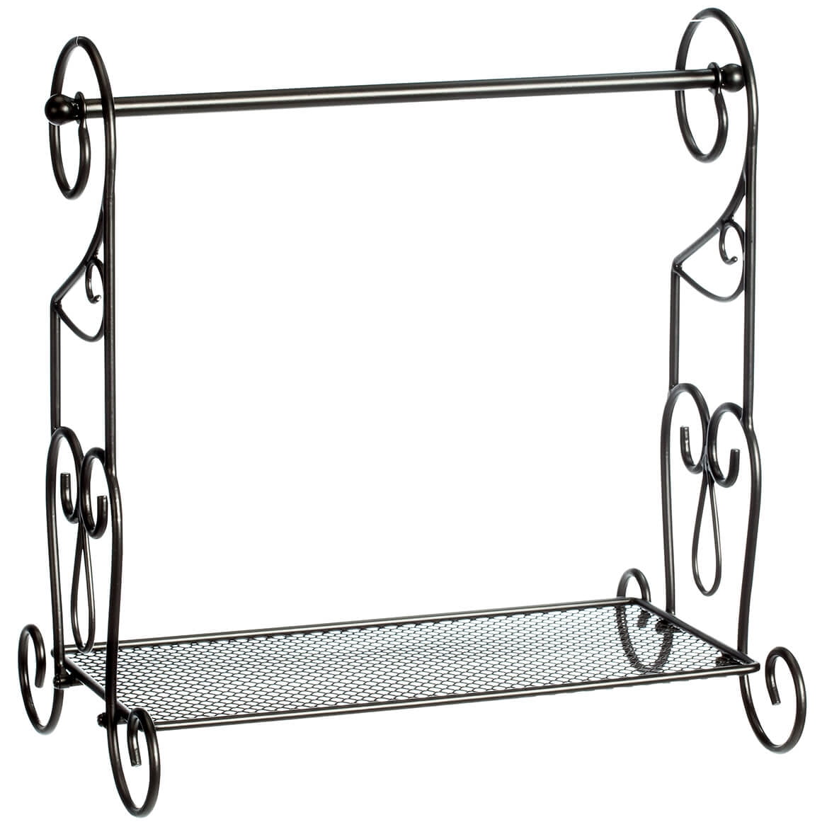 Home Marketplace Kitchen Paper Towel Rack & Organizer Stand, Black