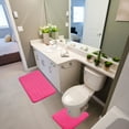 thumbnail image 1 of PiccoCasa Home Memory Foam Non-slip Washable Warm Toilet Pads Mats Rug 2 in 1 Hot Pink, 1 of 6