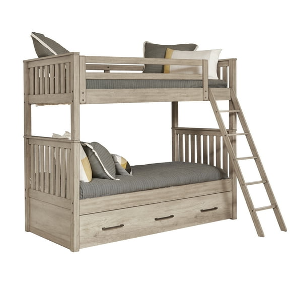 Home Meridian Kids Bunk Bed End in River Birch Brown