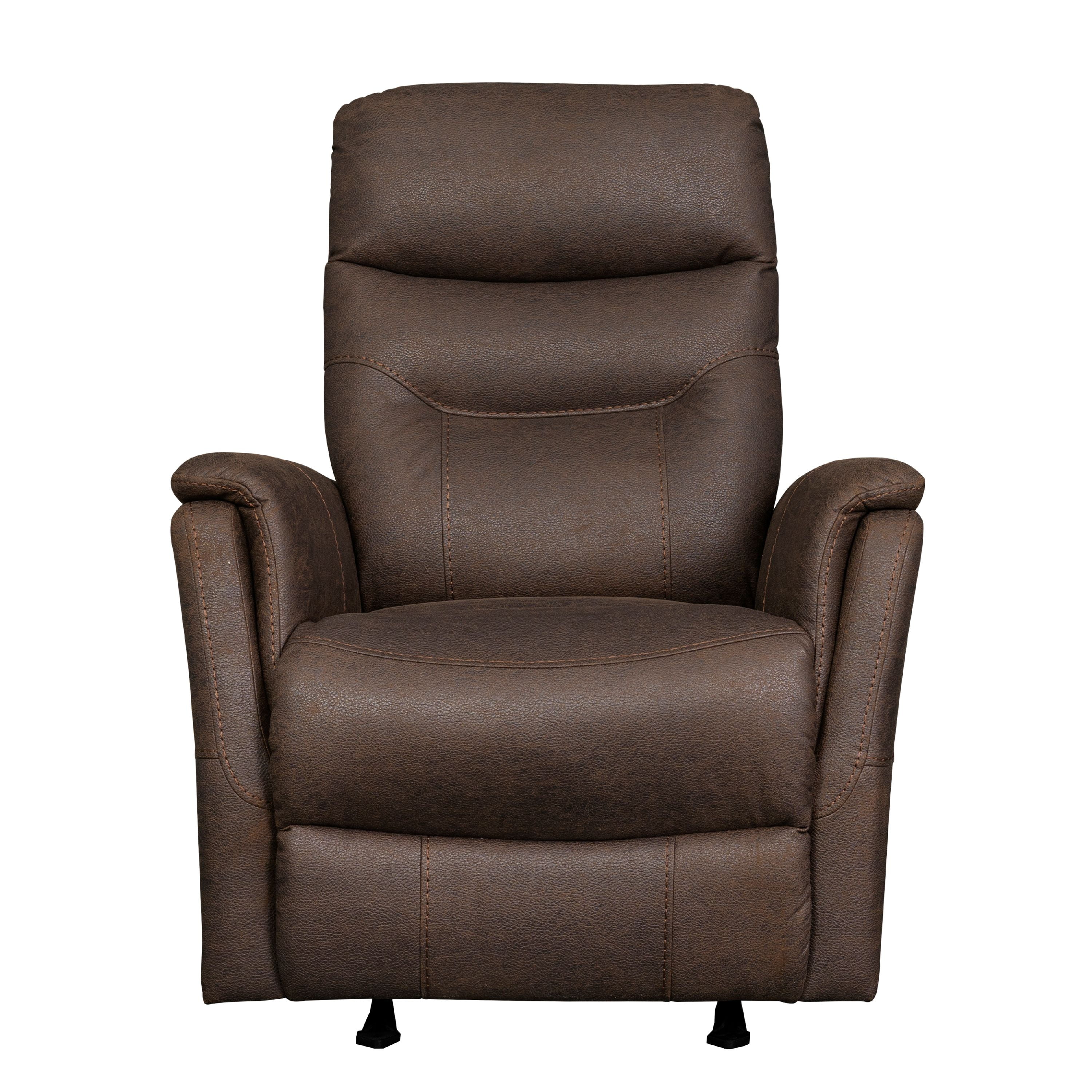 Home Meridian Upholstered Manual Rocker Recliner in Cocoa Brown