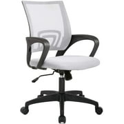 Home Mesh Office Chair Ergonomic Desk Chair Adjustable Computer Chair with Lumbar Support Arms Modern Executive Rolling Swivel Task Chair for Women Adults(White)