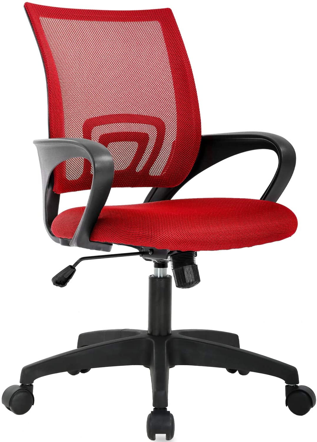  Ergonomic Office Chair Cheap Desk Chair Mesh Computer Chair  with Lumbar Support Arms Modern Cute Swivel Rolling Task Mid Back Executive  Chair for Women Men Adults Girls,Black : Home & Kitchen