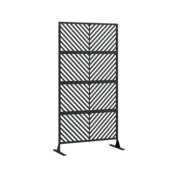 Home Metal Privacy Screen Outdoor Privacy Screen Freestanding, Outdoor Privacy Fence Panels for Patio Lawn Deck, Decorative Privacy Fence