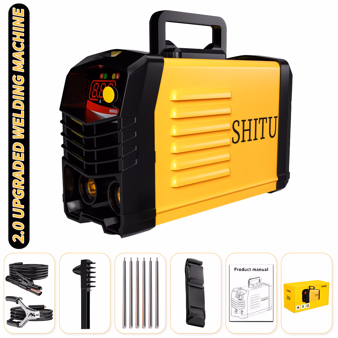 Home Mini Welder 110V, Compact Fully Automatic, DC Inverter, Portable Welder Multiple Kits, Easy to Use, Suitable for Home, Construction Sites, Welding Accessories, Household Welding