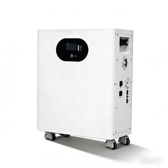 51.2V 300Ah 15KWh Wheeled LiFePO4 Battery with 200A BMS, 6000 Cycles