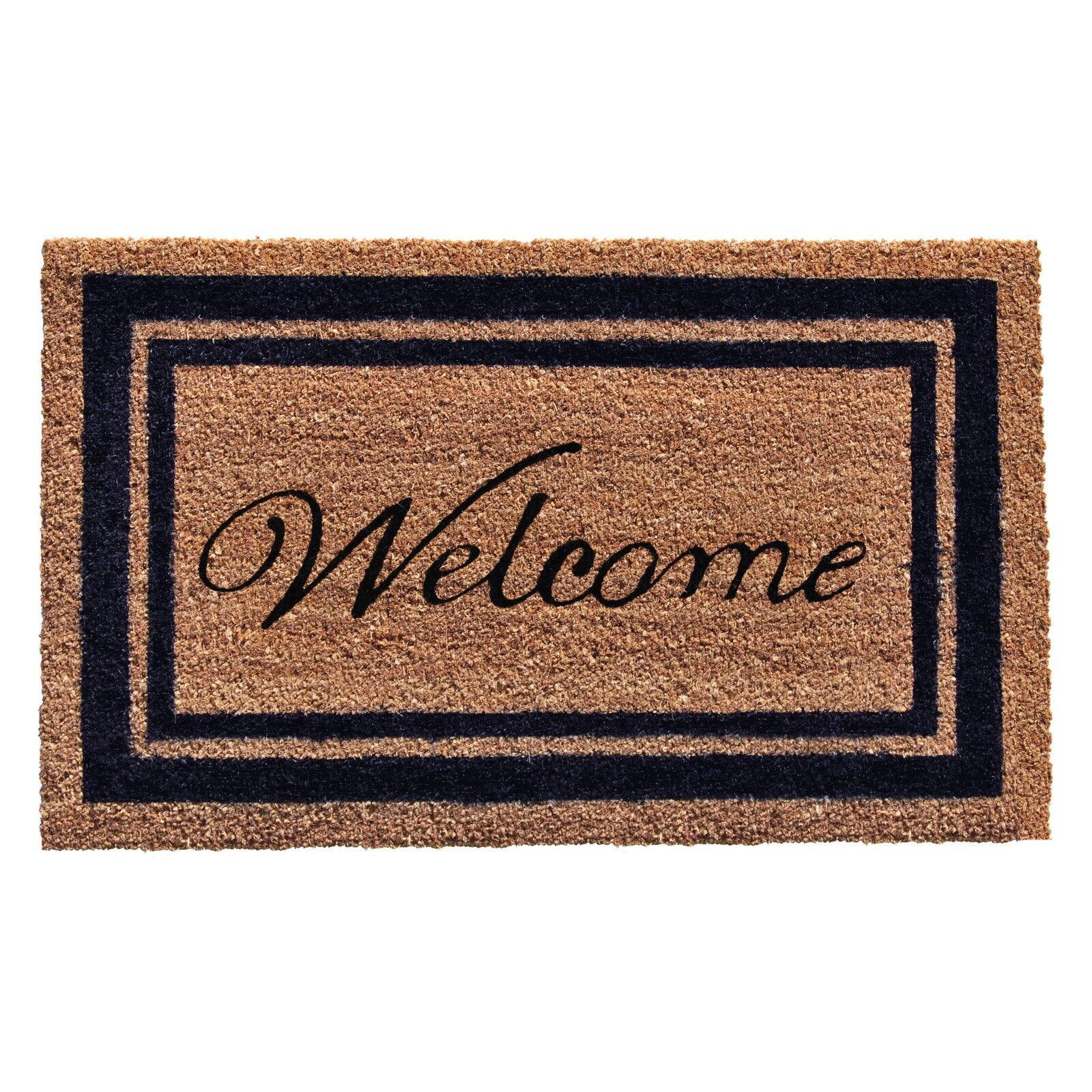 Home & More Border Welcome Coir Outdoor Doormat