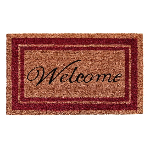 Home & More Border Welcome Coir Outdoor Doormat