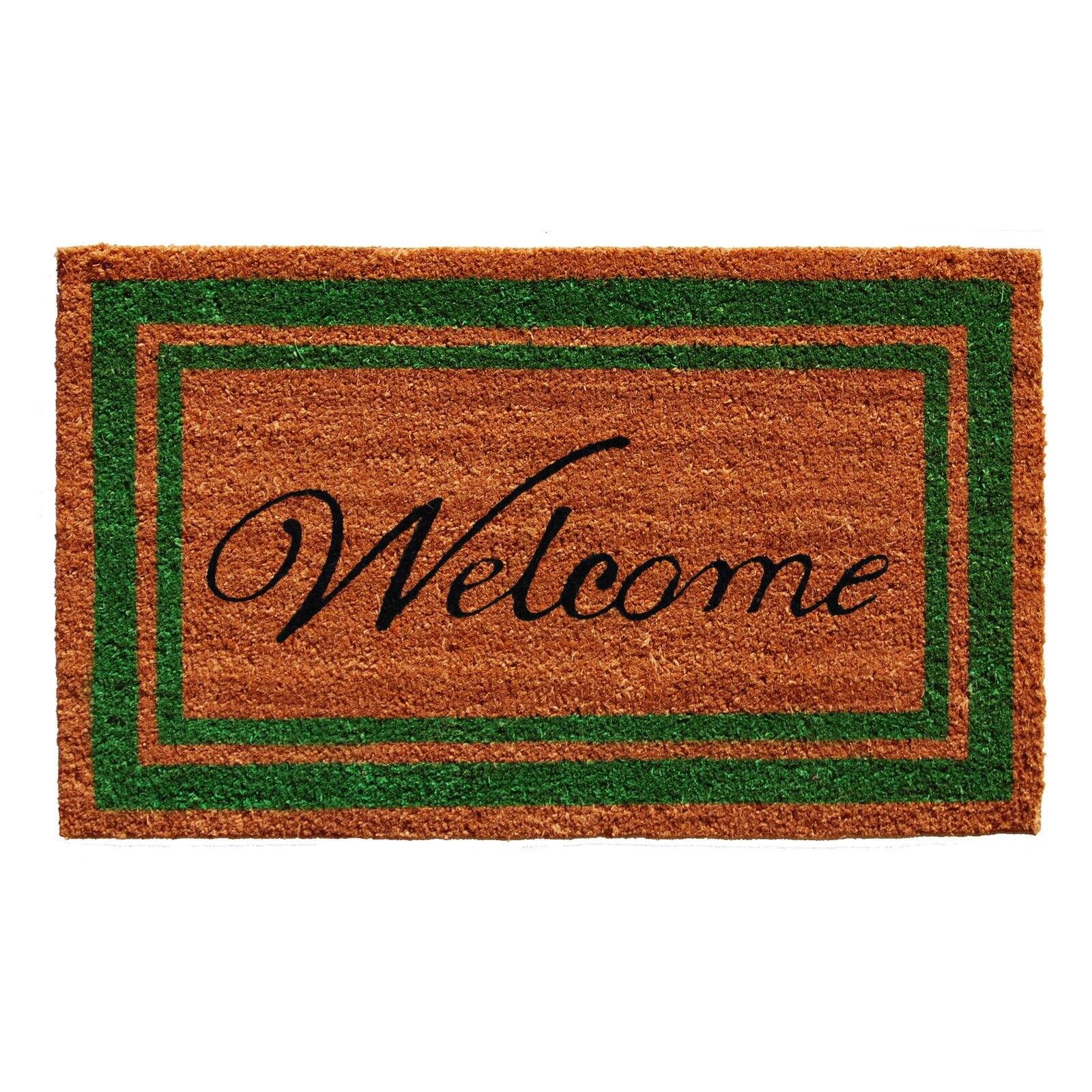 Home & More Border Welcome Coir Outdoor Doormat