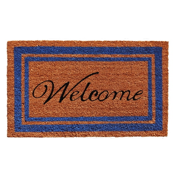 Home & More Border Welcome Coir Outdoor Doormat