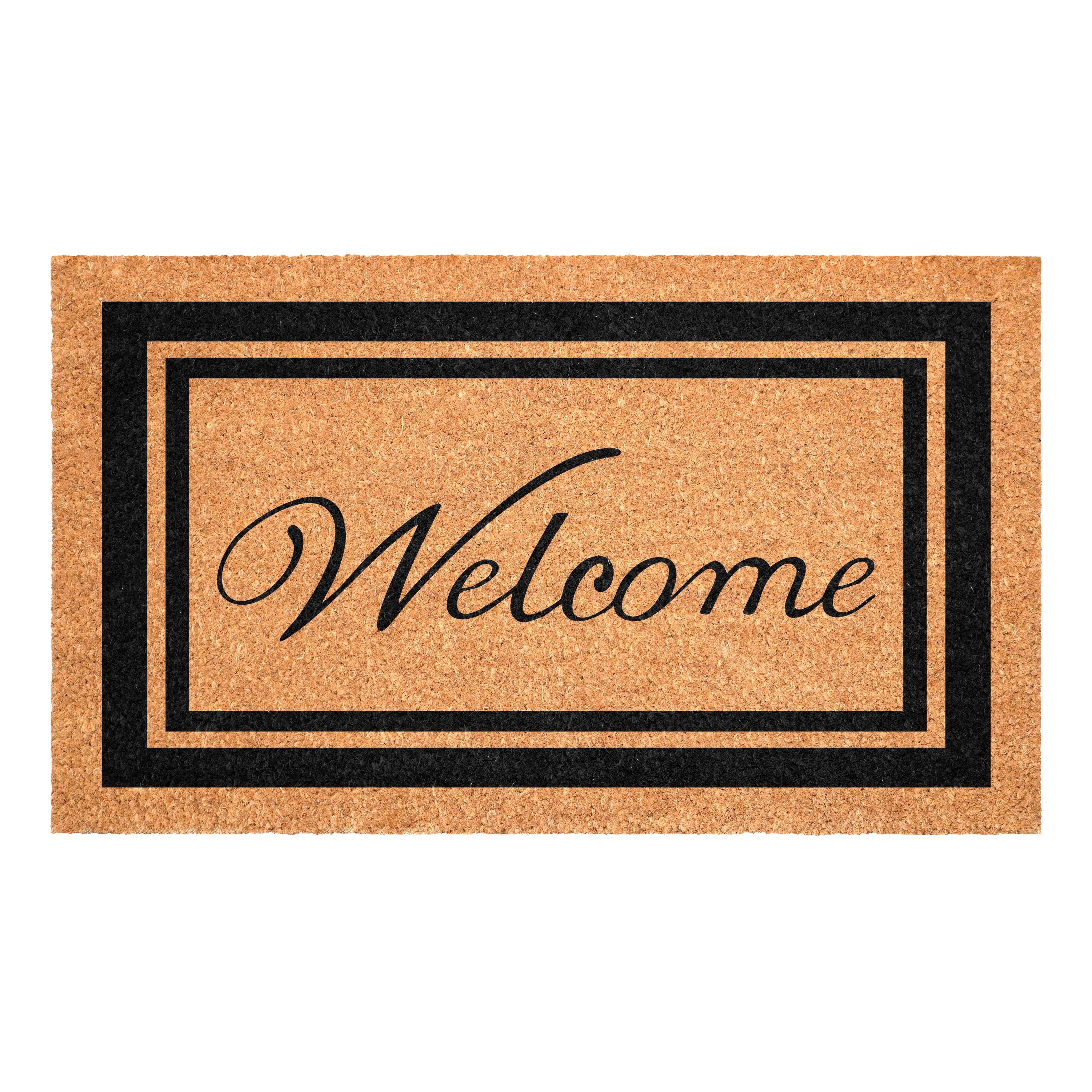 Home & More Border Welcome Coir Outdoor Doormat