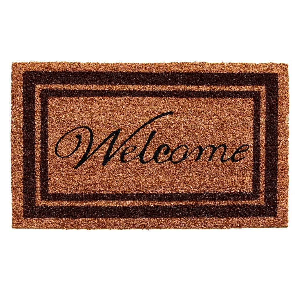 Home & More Border Welcome Coir Outdoor Doormat