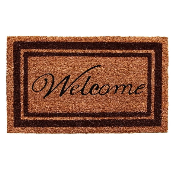 Home & More Border Welcome Coir Outdoor Doormat