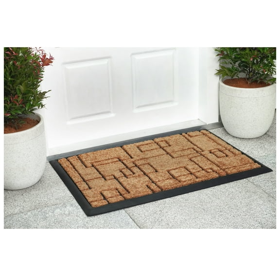 Home & More Social Square Door Mat - 24 x 36 in.