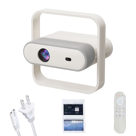 Home Movie Projector Smart WiFi LCD Projector, Native 1080P Portable Smart Projector 180 Rotatable 4K Decoding with Auto and Auto Keystone for Home Theater Outdoor Use
