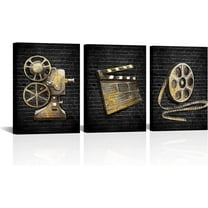 Home Movie Theater Canvas Art Prints Media Room Wall Decor Painting Framed Artwork Home Cinema Decor