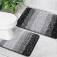 thumbnail image 1 of Home Must Haves Black Large 2 Piece Ombre Microfiber Soft Thick Plush Bath Mat Set, 1 of 5