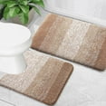 Home Must Haves Brown Large 2 Piece Ombre Microfiber Soft Thick Plush Bath Mat Set - Walmart.com
