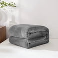 thumbnail image 1 of Home Must Haves Grey Silver Queen Size Solid Flannel Throw Plush Cozy Super Soft Warm Bed Blanket C95, 1 of 3