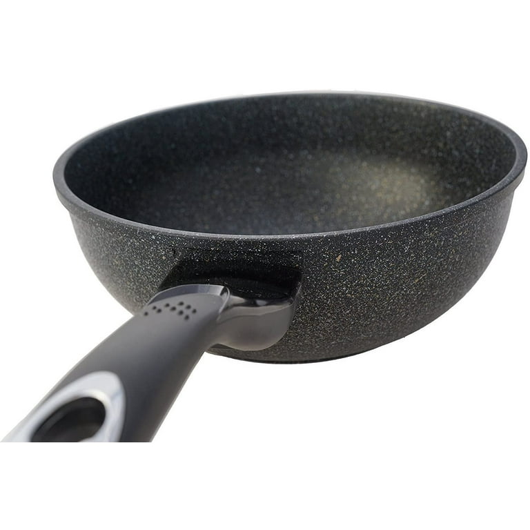 Home N Kitchenware Collection Ceramic Marble Wok Pan, 5-Layer Marble  Coating, Extreme Non-Stick, Marble Coated Cast Aluminium, Very Durable 8  Inch 