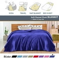 thumbnail image 1 of Home Navy Flannel King Fleece Throw Blanket, Solid Ultra Soft Luxury Double Side Fuzzy & Plush Fall Blanket for Couch and Pet, Fluffy Cozy Throw Blanket - All Season Premium Bed Blanket - (108"x90"), 1 of 12