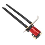 Office Electronics WiFi Card, MU MIMO Technology 2.4GHz 5GHz 6GHz Plug and Play Multi System Compatibility Bluetooth 5.3 5374Mbps WIFI 6E Card for Win10 11 for Computer