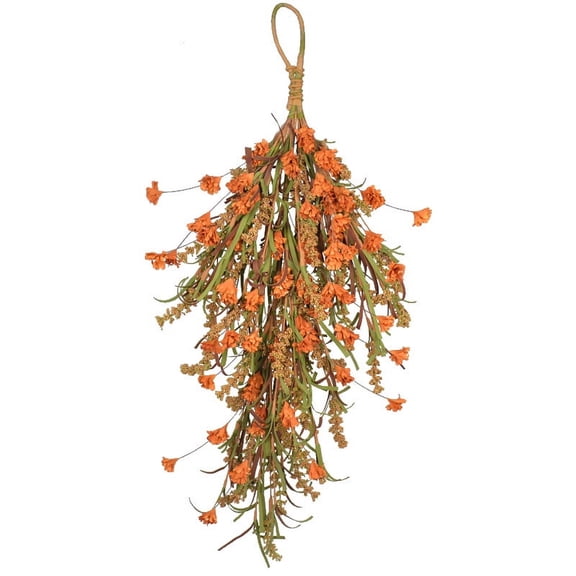 Home New Product Decoration Simulation Flower Front Door Garden Autumn Harvest Decoration Swag Farmhouse Swag Wreath Black