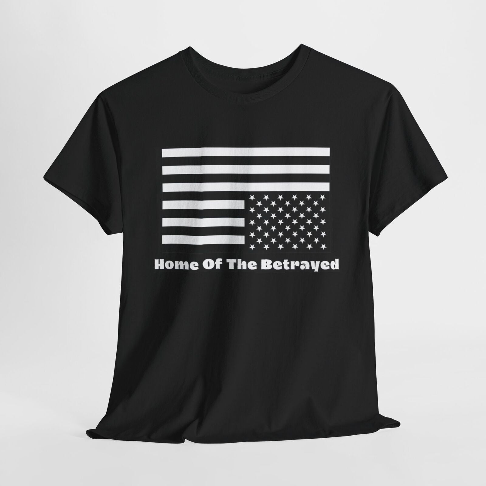 Home Of The Betrayed Upside Down American Flag Black And White
